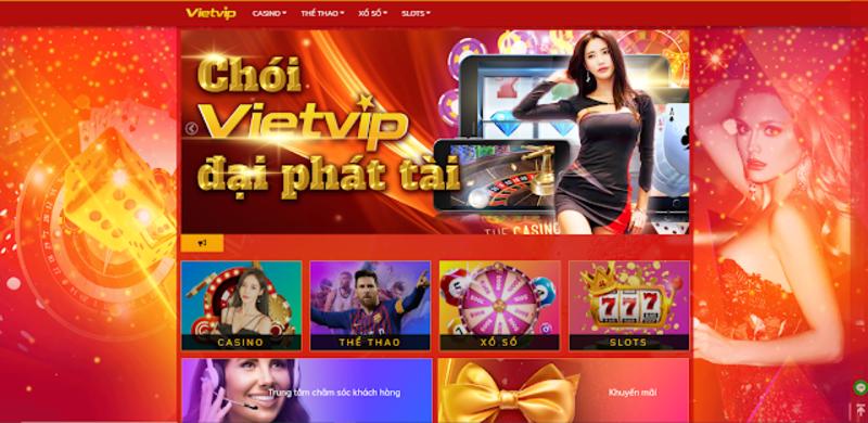 Giao diện sắc nét, bắt mắt tại Vietvip